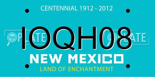IOQH08 New Mexico License Plate