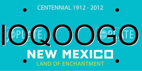 IOQOOGO New Mexico License Plate