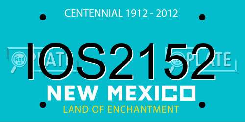 IOS2152 New Mexico License Plate