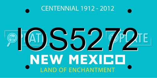 IOS5272 New Mexico License Plate