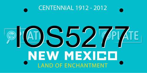 IOS5277 New Mexico License Plate