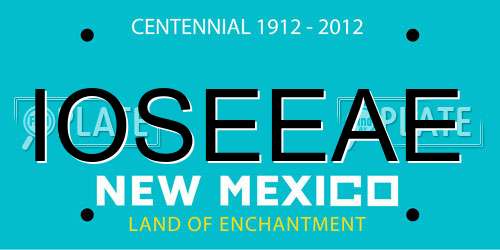 IOSEEAE New Mexico License Plate