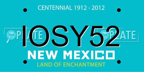 IOSY52 New Mexico License Plate
