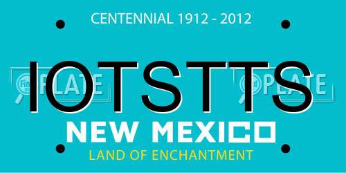 IOTSTTS New Mexico License Plate