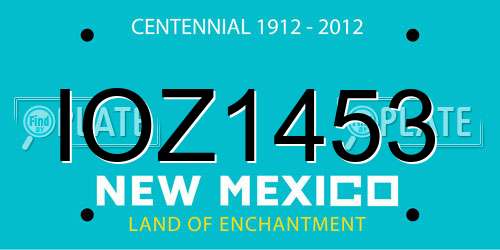IOZ1453 New Mexico License Plate