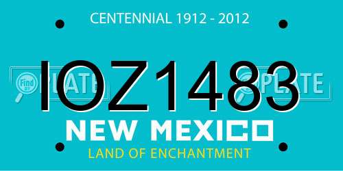 IOZ1483 New Mexico License Plate