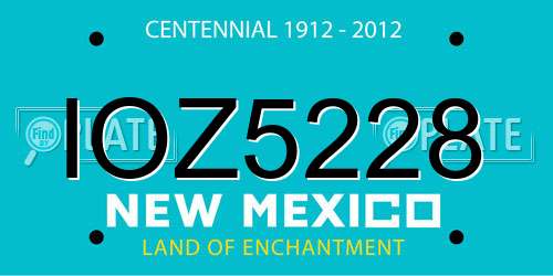 IOZ5228 New Mexico License Plate