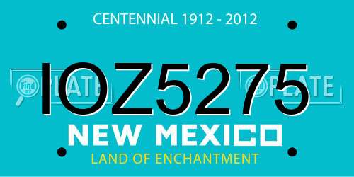 IOZ5275 New Mexico License Plate