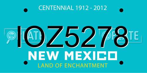 IOZ5278 New Mexico License Plate