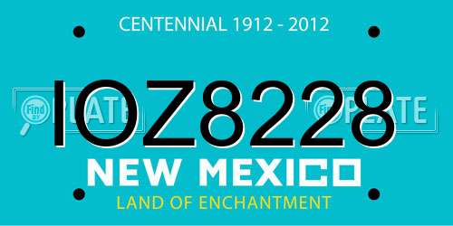 IOZ8228 New Mexico License Plate