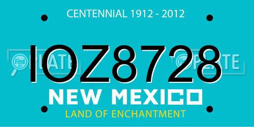 IOZ8728 New Mexico License Plate