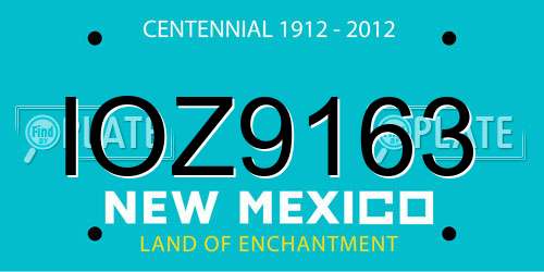 IOZ9163 New Mexico License Plate