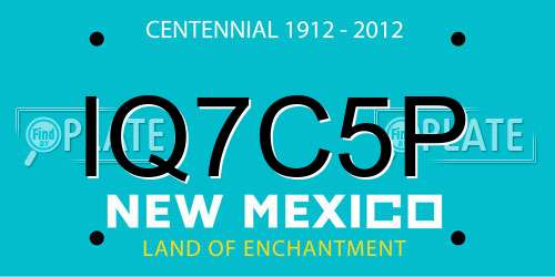 IQ7C5P New Mexico License Plate