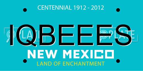 IQBEEES New Mexico License Plate