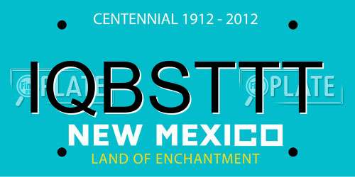 IQBSTTT New Mexico License Plate