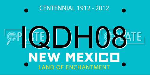 IQDH08 New Mexico License Plate