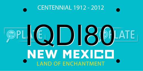 IQDI80 New Mexico License Plate