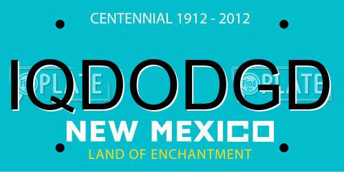 IQDODGD New Mexico License Plate