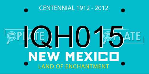 IQH015 New Mexico License Plate