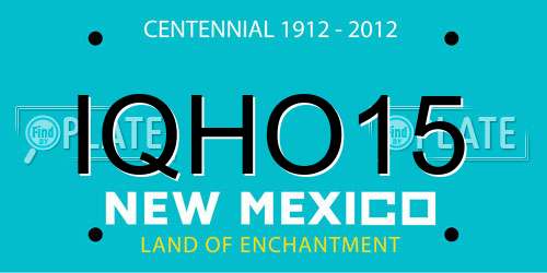 IQHO15 New Mexico License Plate