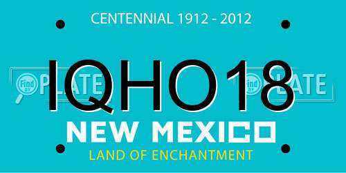 IQHO18 New Mexico License Plate