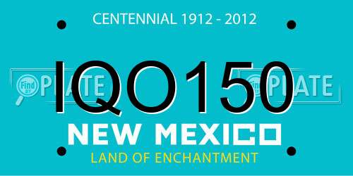 IQO150 New Mexico License Plate