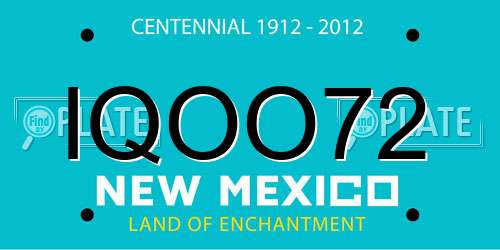 IQOO72 New Mexico License Plate