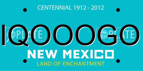 IQOOOGO New Mexico License Plate