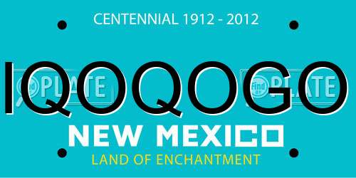 IQOQOGO New Mexico License Plate