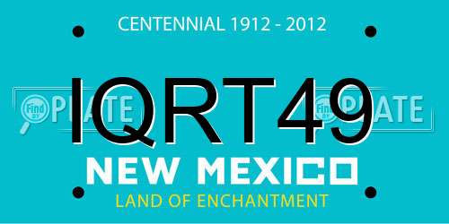 IQRT49 New Mexico License Plate