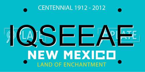 IQSEEAE New Mexico License Plate