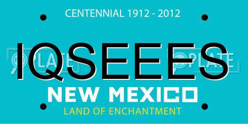 IQSEEES New Mexico License Plate