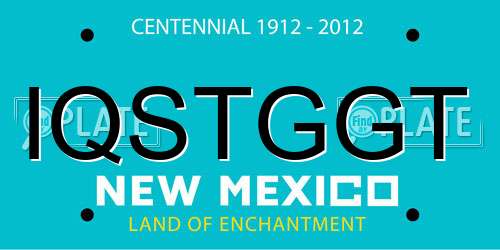 IQSTGGT New Mexico License Plate