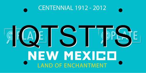 IQTSTTS New Mexico License Plate