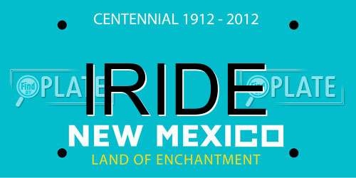 IRIDE New Mexico License Plate