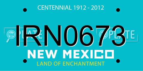 IRN0673 New Mexico License Plate