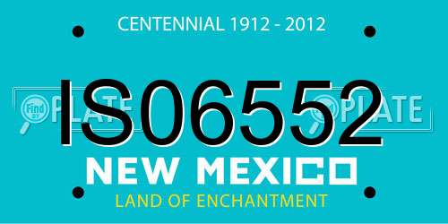 IS06552 New Mexico License Plate