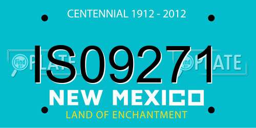 IS09271 New Mexico License Plate