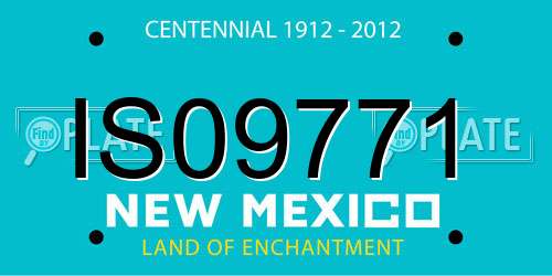 IS09771 New Mexico License Plate