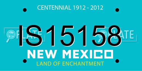 IS15158 New Mexico License Plate