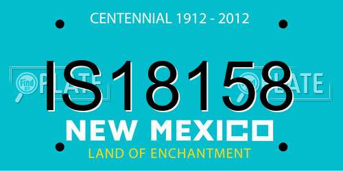 IS18158 New Mexico License Plate