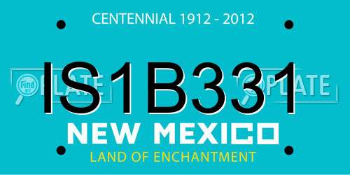 IS1B331 New Mexico License Plate