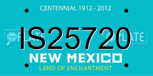 IS25720 New Mexico License Plate