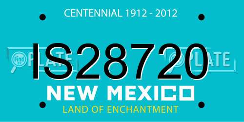 IS28720 New Mexico License Plate