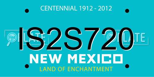IS2S720 New Mexico License Plate