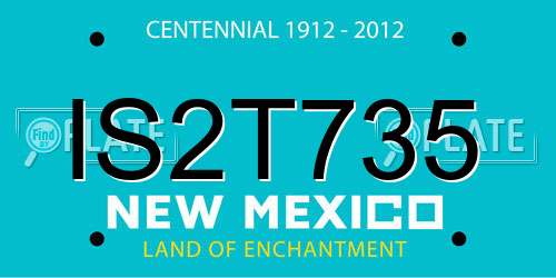 IS2T735 New Mexico License Plate