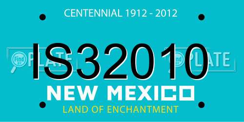 IS32010 New Mexico License Plate