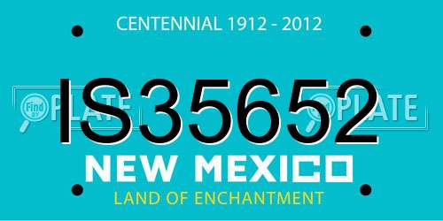 IS35652 New Mexico License Plate