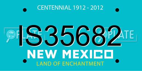 IS35682 New Mexico License Plate