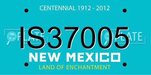 IS37005 New Mexico License Plate